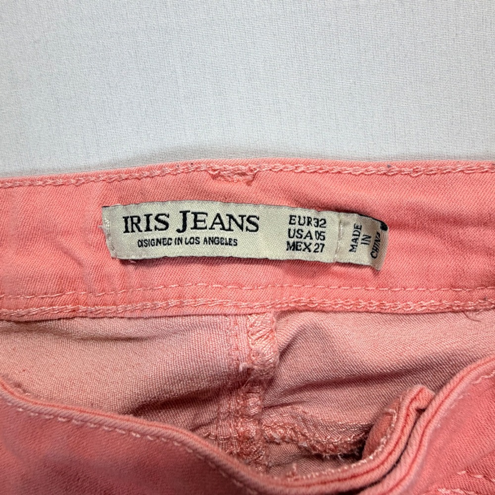 IRIS JEANS Women Coral Pink Skinny Fit Denim Jeans Size 05 - Picture 3 of 8